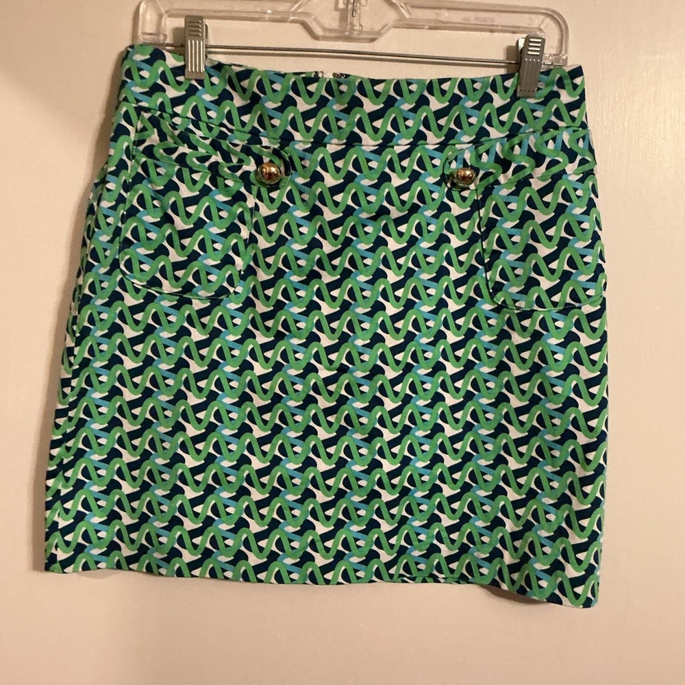 Melly M Vibrant Green and Blue Mini Skirt size 6